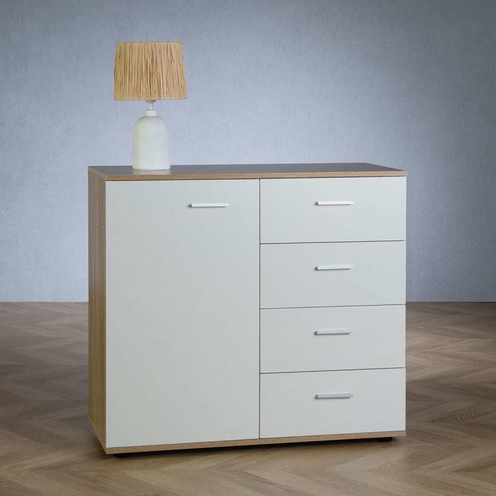 Buffet CHICAGO porte ouverte et tablettes amovibles