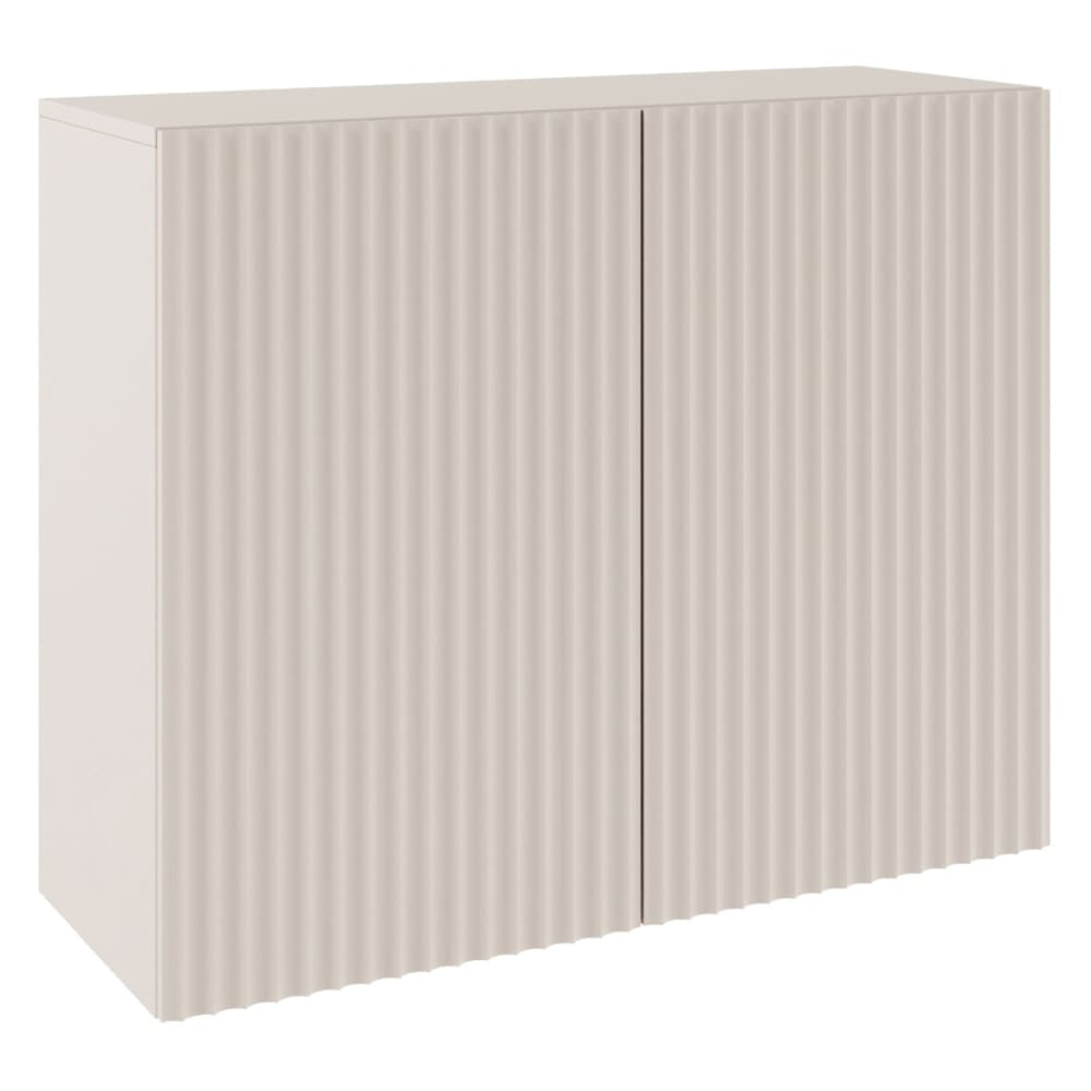 Buffet SUNDS beige cachemire 100 cm à façades lamellées 2 portes