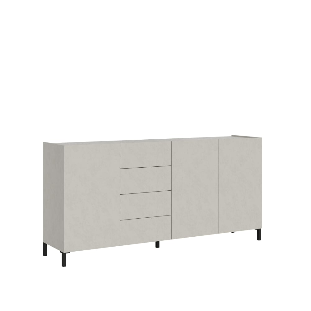 Grand buffet SOLARIA cachemire 3 portes et 4 tiroirs 174 cm
