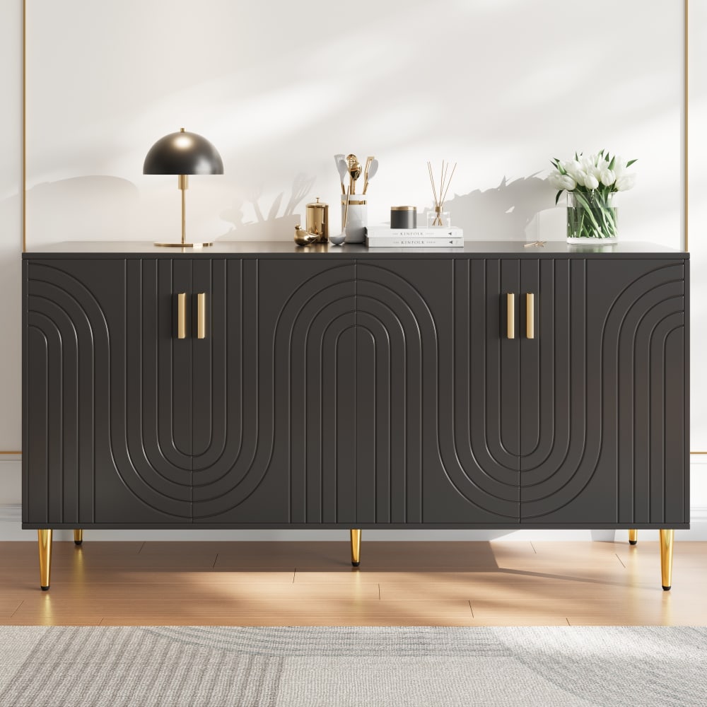 Détail des motifs en relief du buffet URBAN MEUBLE