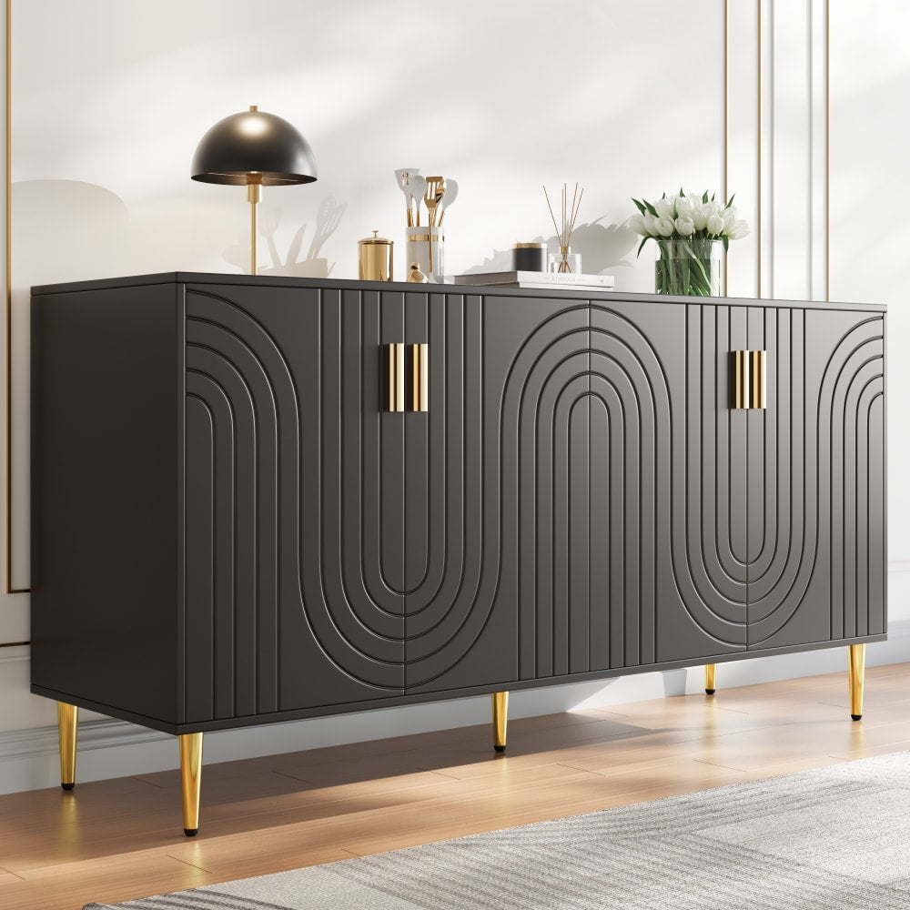 Buffet URBAN MEUBLE portes ouvertes sur les compartiments