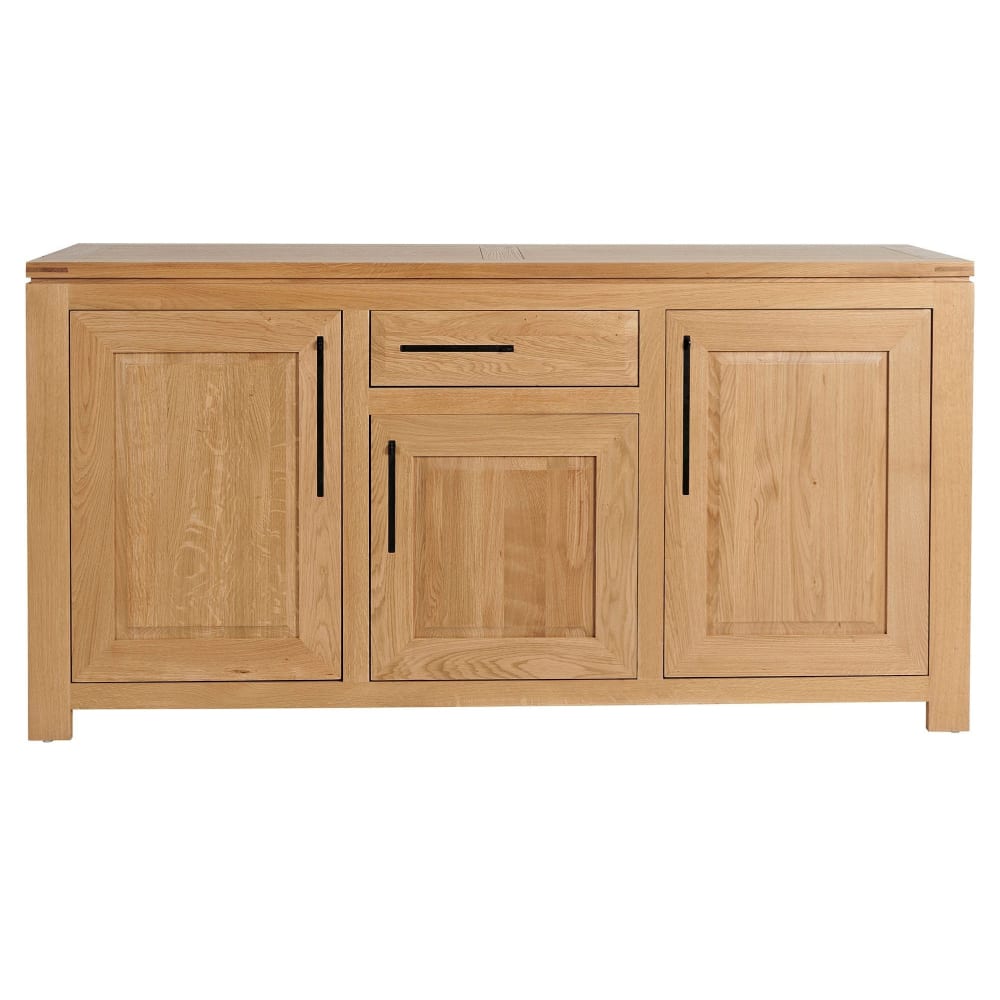 Grand buffet bas BOSTON en chêne massif clair 182 cm