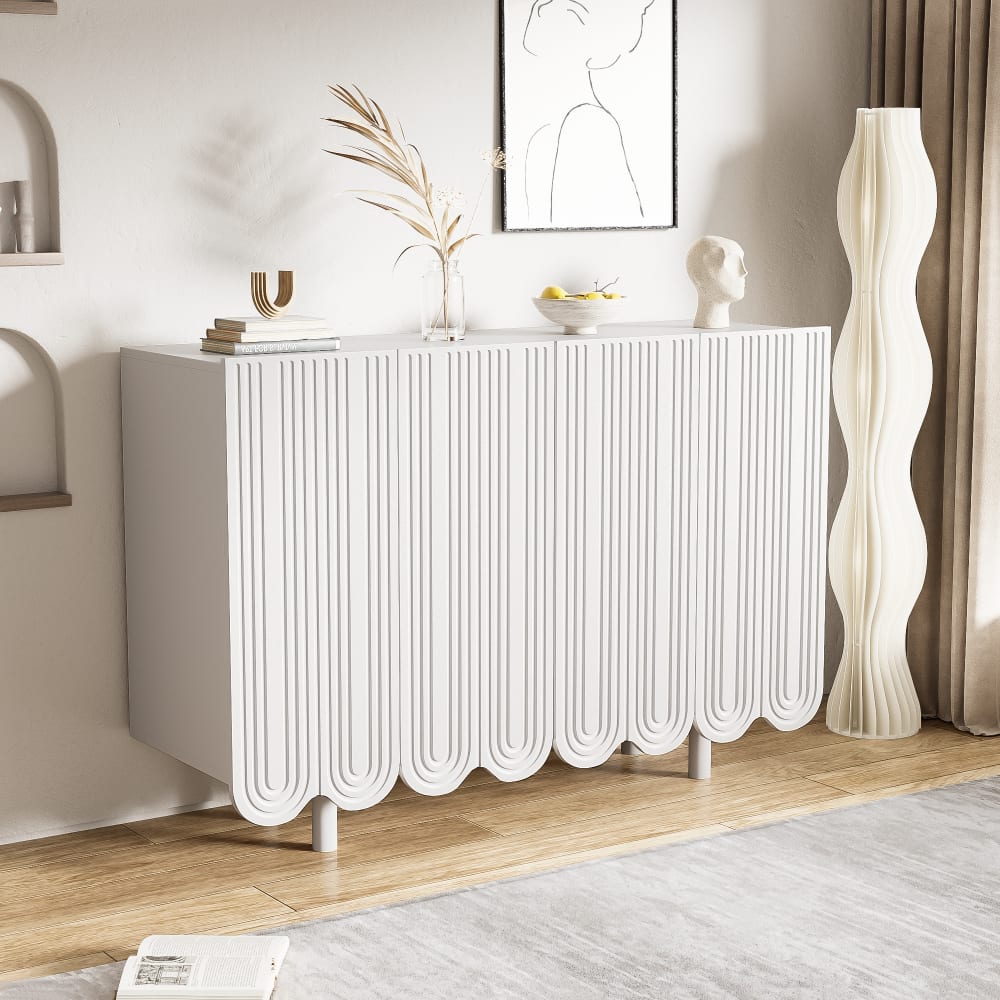 Buffet URBAN MEUBLE portes ouvertes sur ses étagères