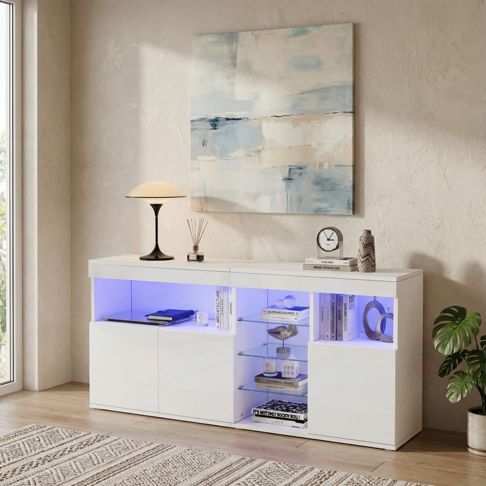 Buffet URBAN MEUBLE éclairage LED coloré allumé