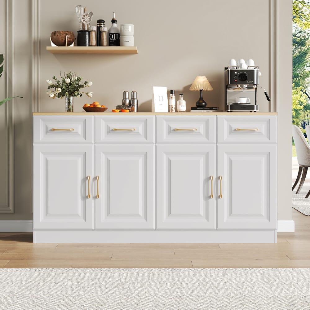 Buffet URBAN MEUBLE portes ouvertes sur les étagères réglables