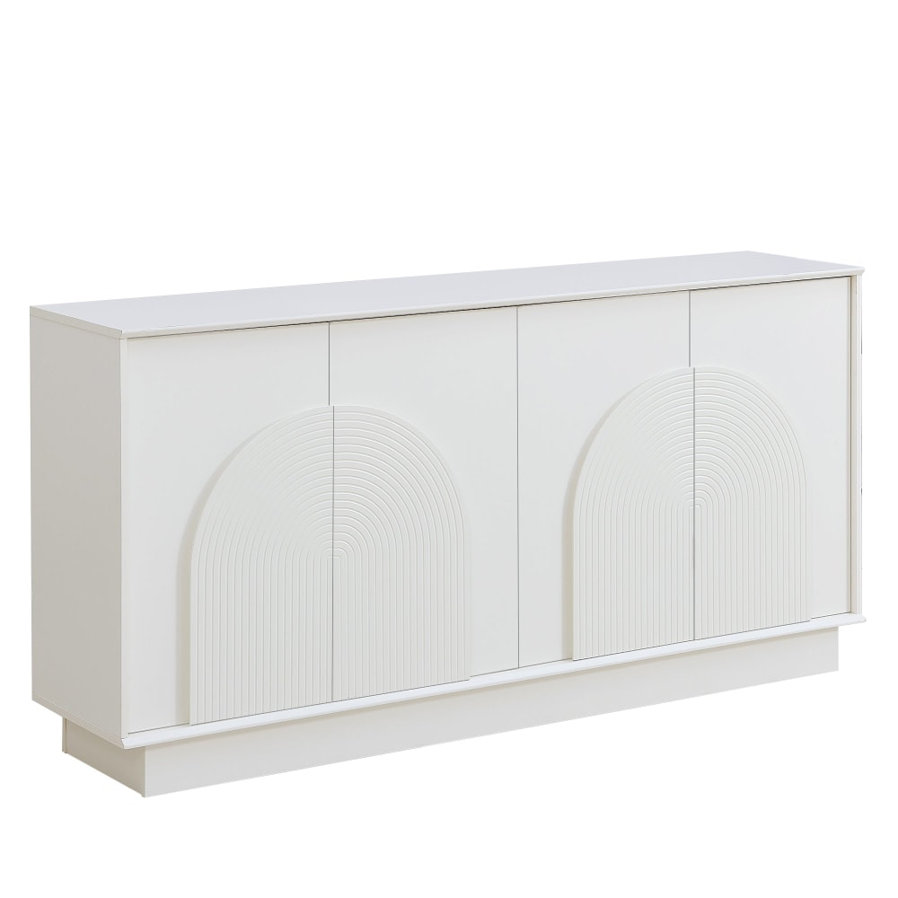 Buffet URBAN MEUBLE blanc 160 cm avec 4 portes arquées