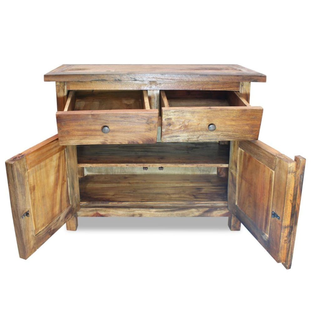 Détail du grain du bois recyclé du buffet HELLOSHOP26