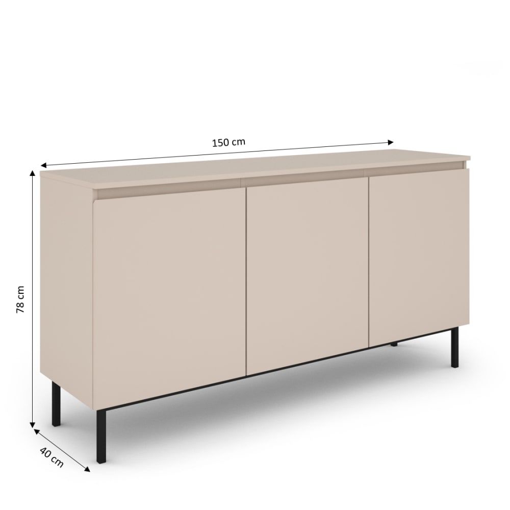 Buffet ARNI vu de côté avec son piètement