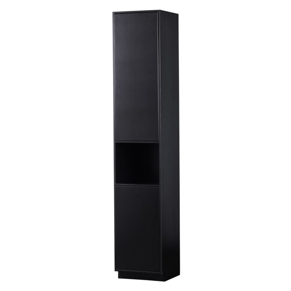 Buffet colonne haut en pin massif noir 40 cm - ALICANTE
