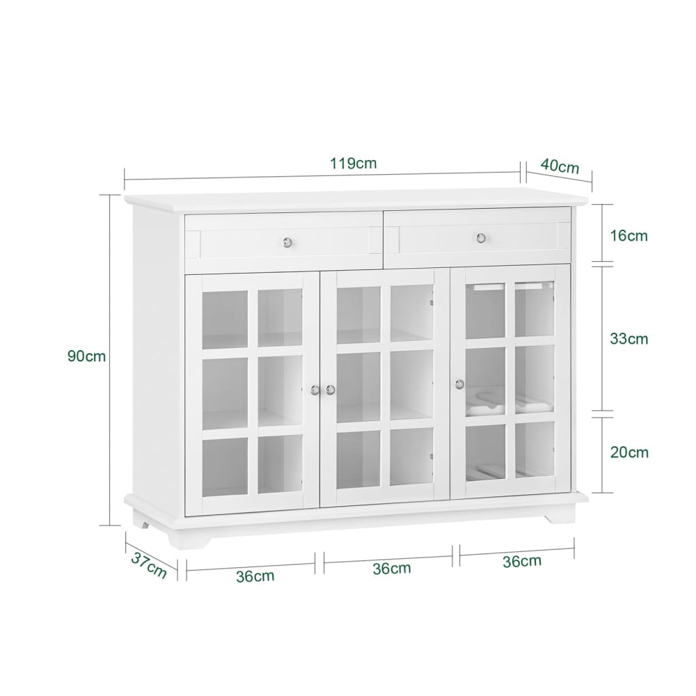 Buffet SOBUY portes ouvertes sur les compartiments