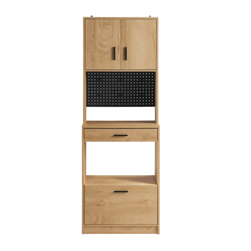 Buffet de cuisine SOBUY 60 cm avec tiroirs et crédence à crochets