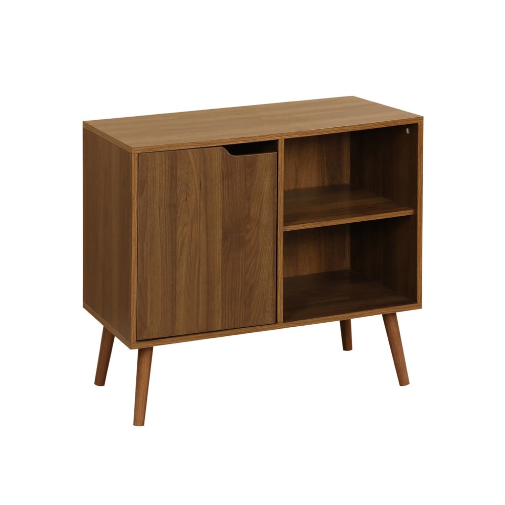 Petit buffet NEPAL effet noyer 80 cm à pieds compas