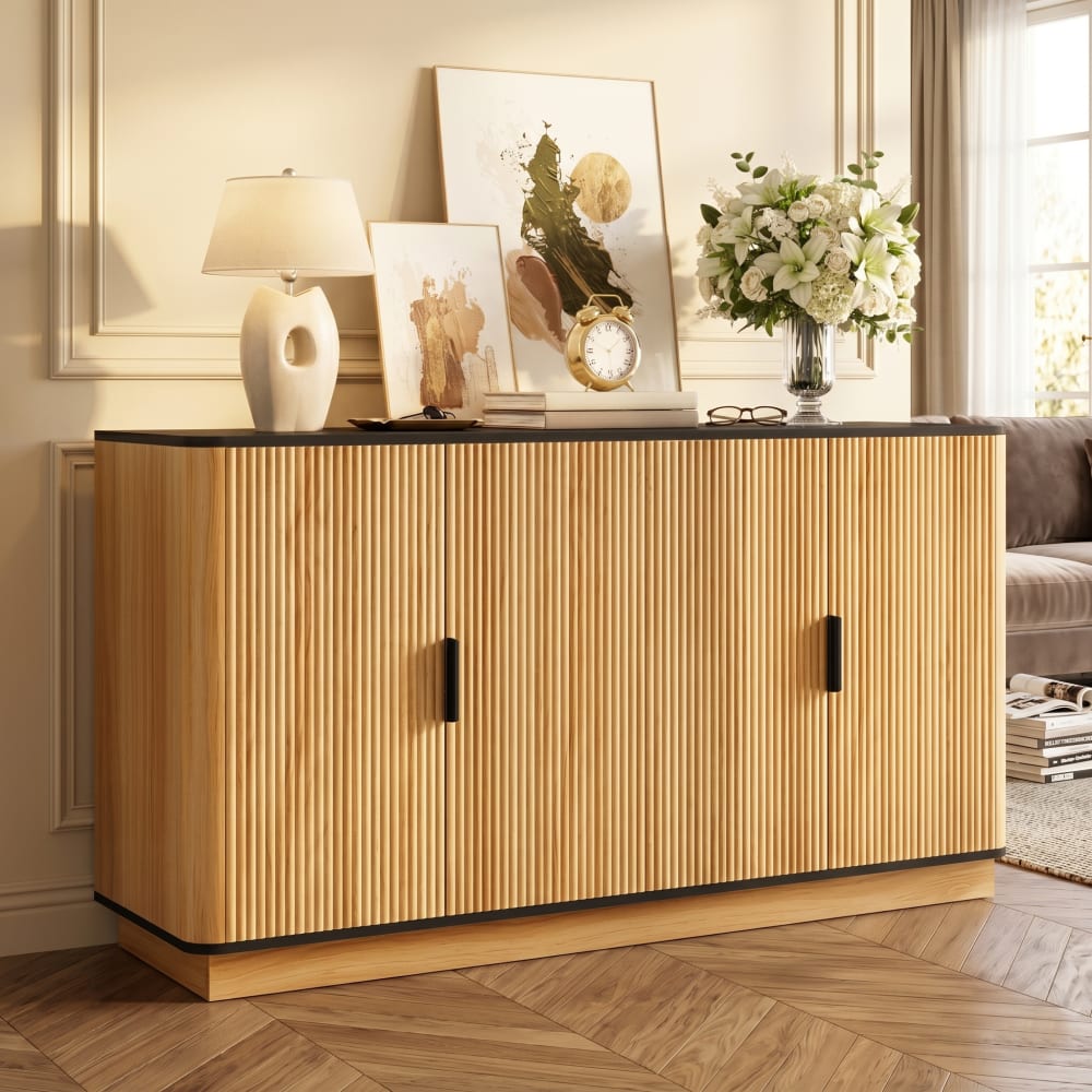 Détail des rainures verticales du buffet URBAN MEUBLE