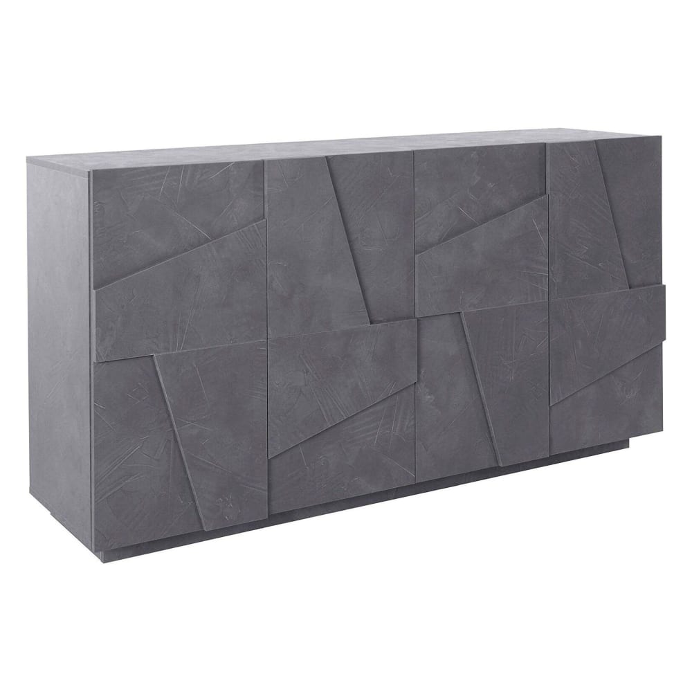 Buffet enfilade NOEL gris ardoise 162 cm avec 4 portes