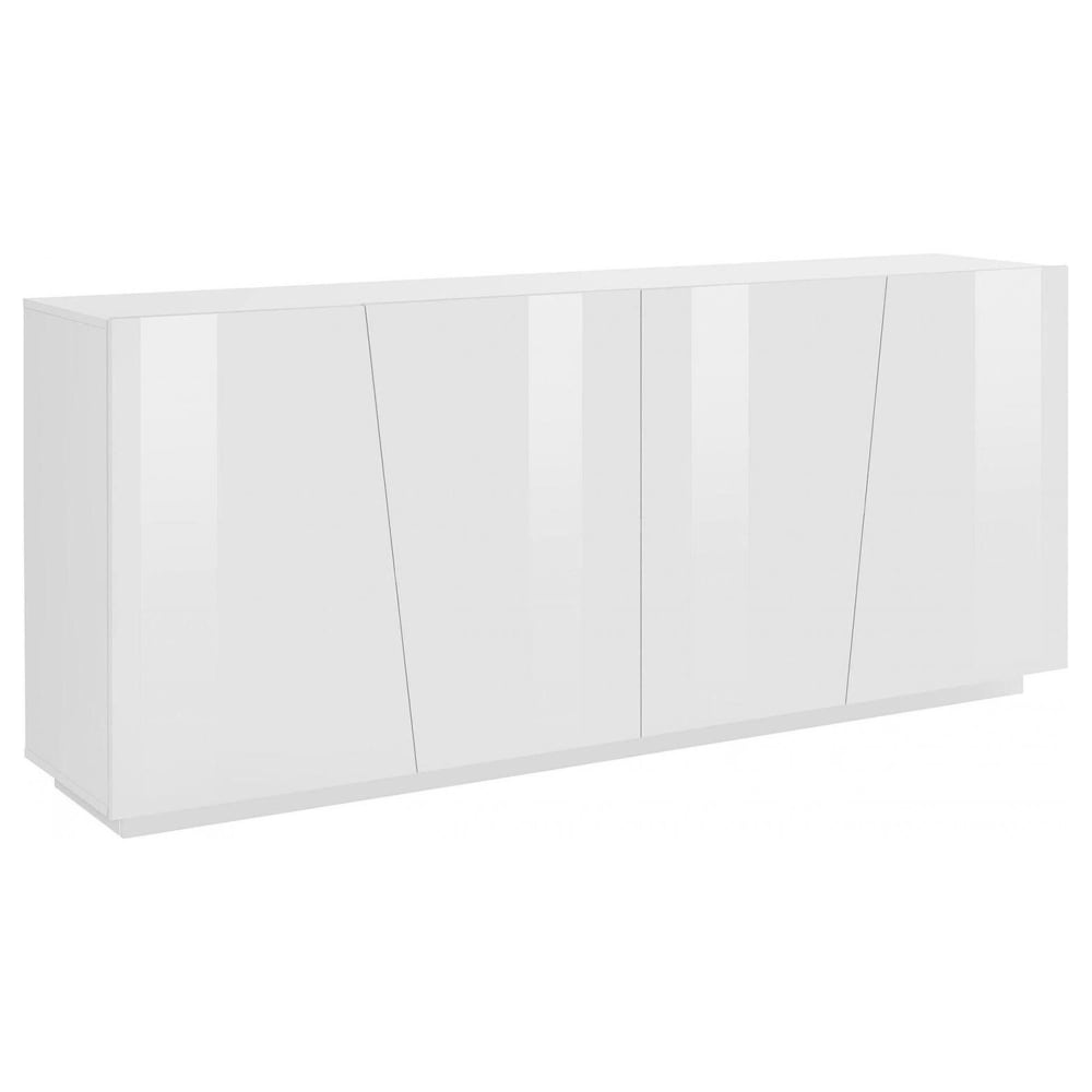 Grand buffet OSCAR blanc brillant 200 cm avec 4 portes