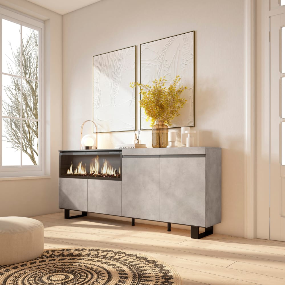 Détail du foyer XXL du buffet COZY