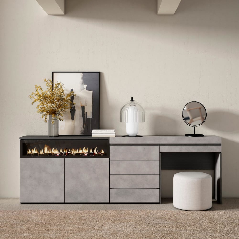 Détail de la console à tiroir du buffet COZY