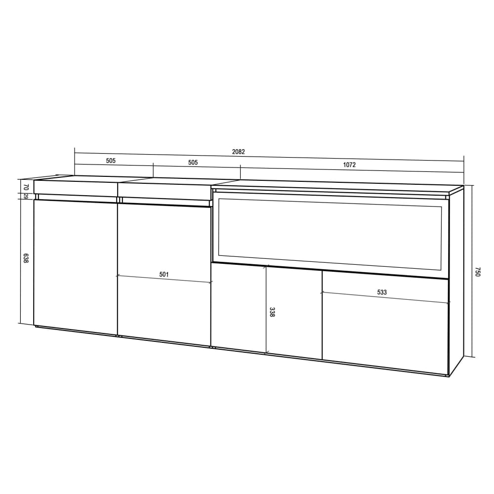 Buffet COZY installé dans un salon