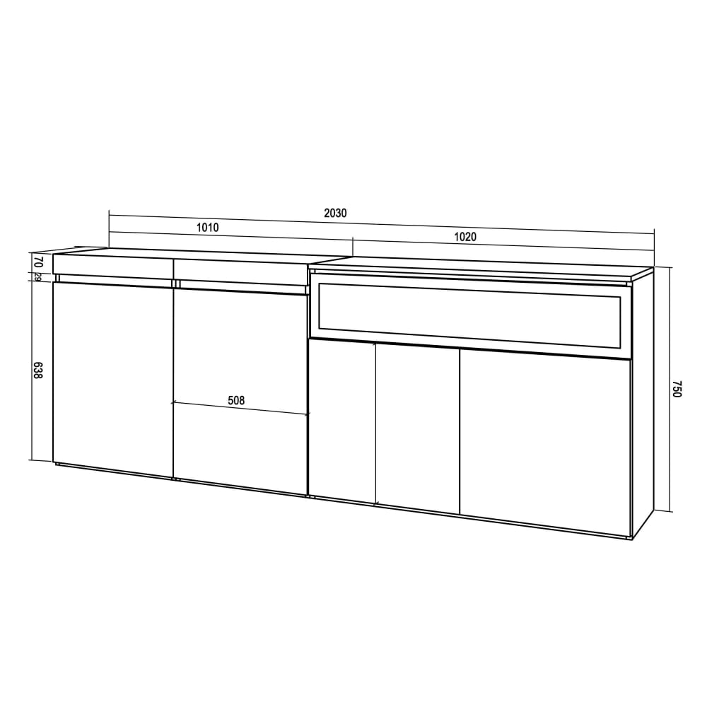 Buffet COZY en situation dans un salon