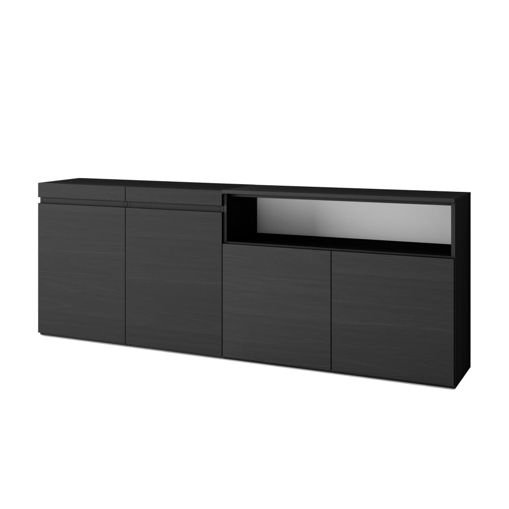 Buffet enfilade COZY noir 200 cm à trois portes