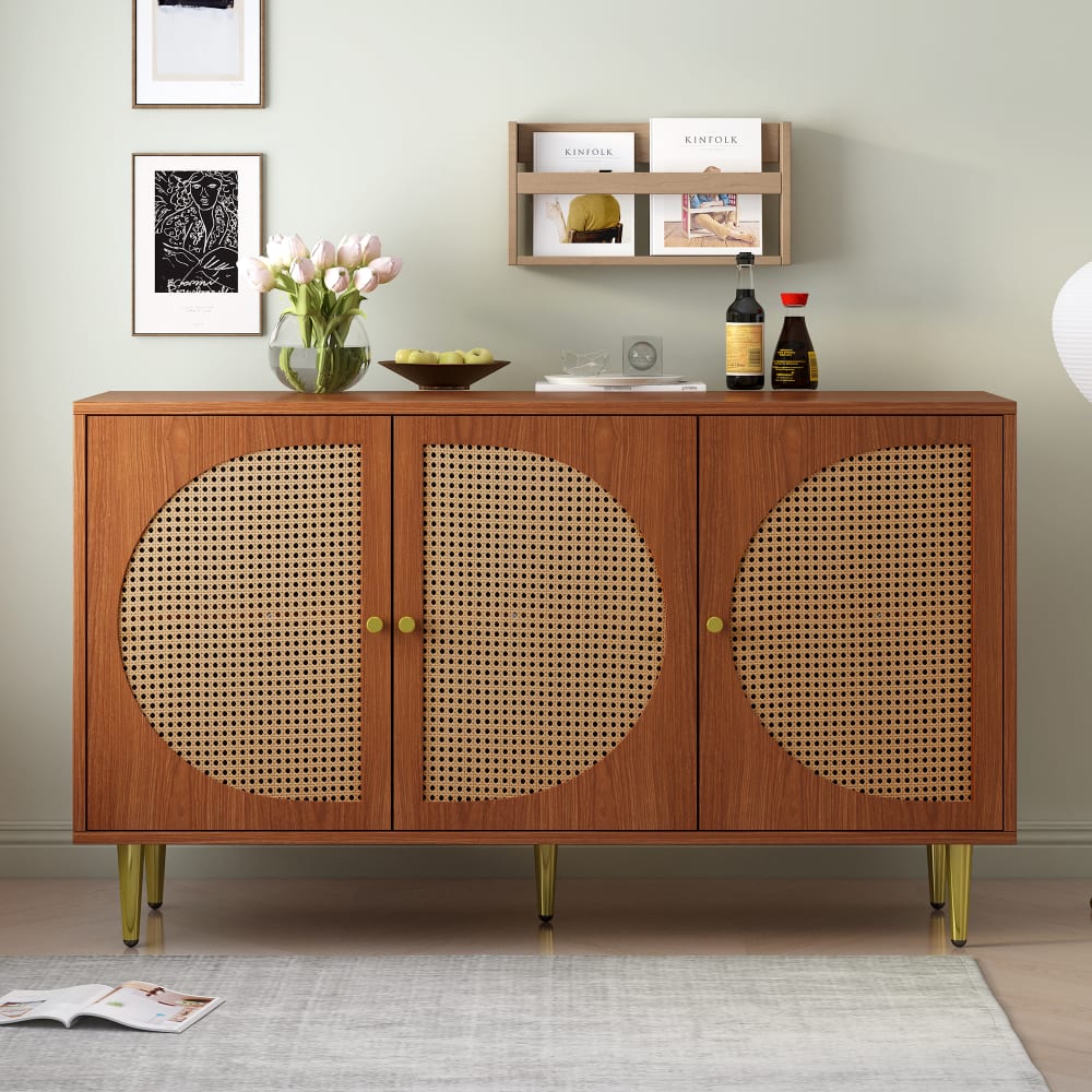 Buffet URBAN MEUBLE portes ouvertes sur ses étagères