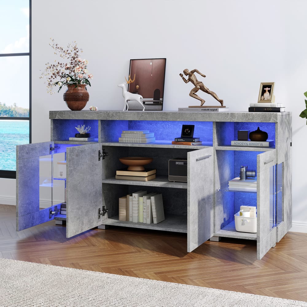 Buffet URBAN MEUBLE éclairage LED allumé de nuit