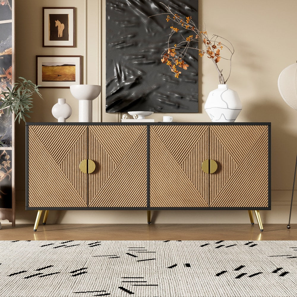 Buffet URBAN MEUBLE portes ouvertes et pieds dorés