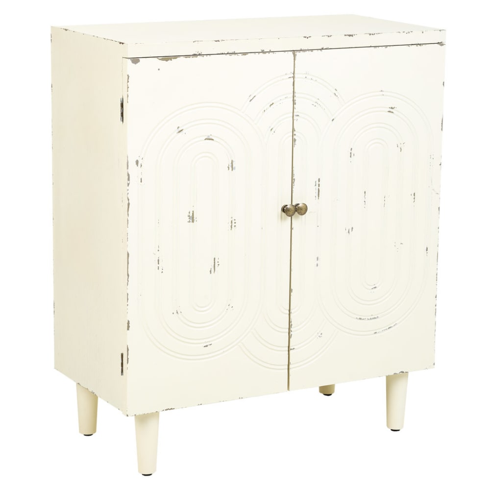 Buffet étroit WANDERLUST DECO blanc 70 cm avec 2 portes