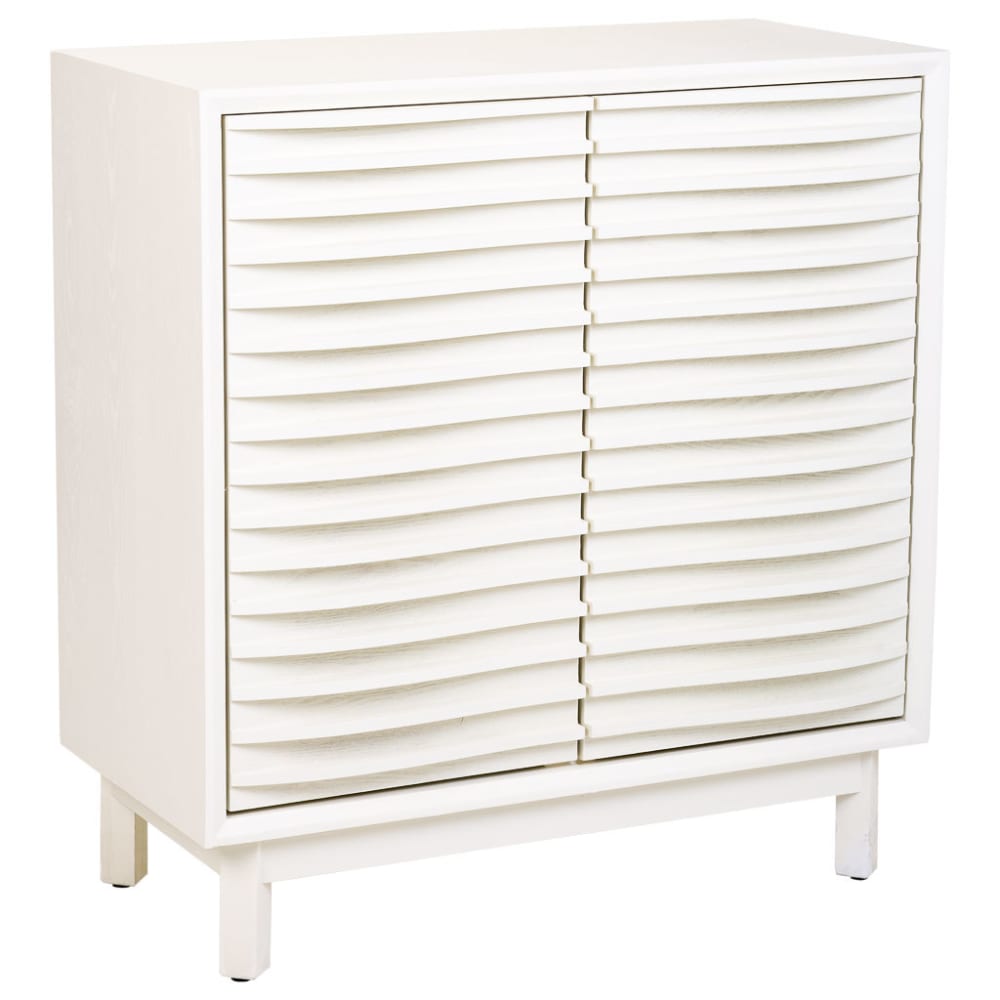Petit buffet MAKO blanc 85 cm avec 2 portes