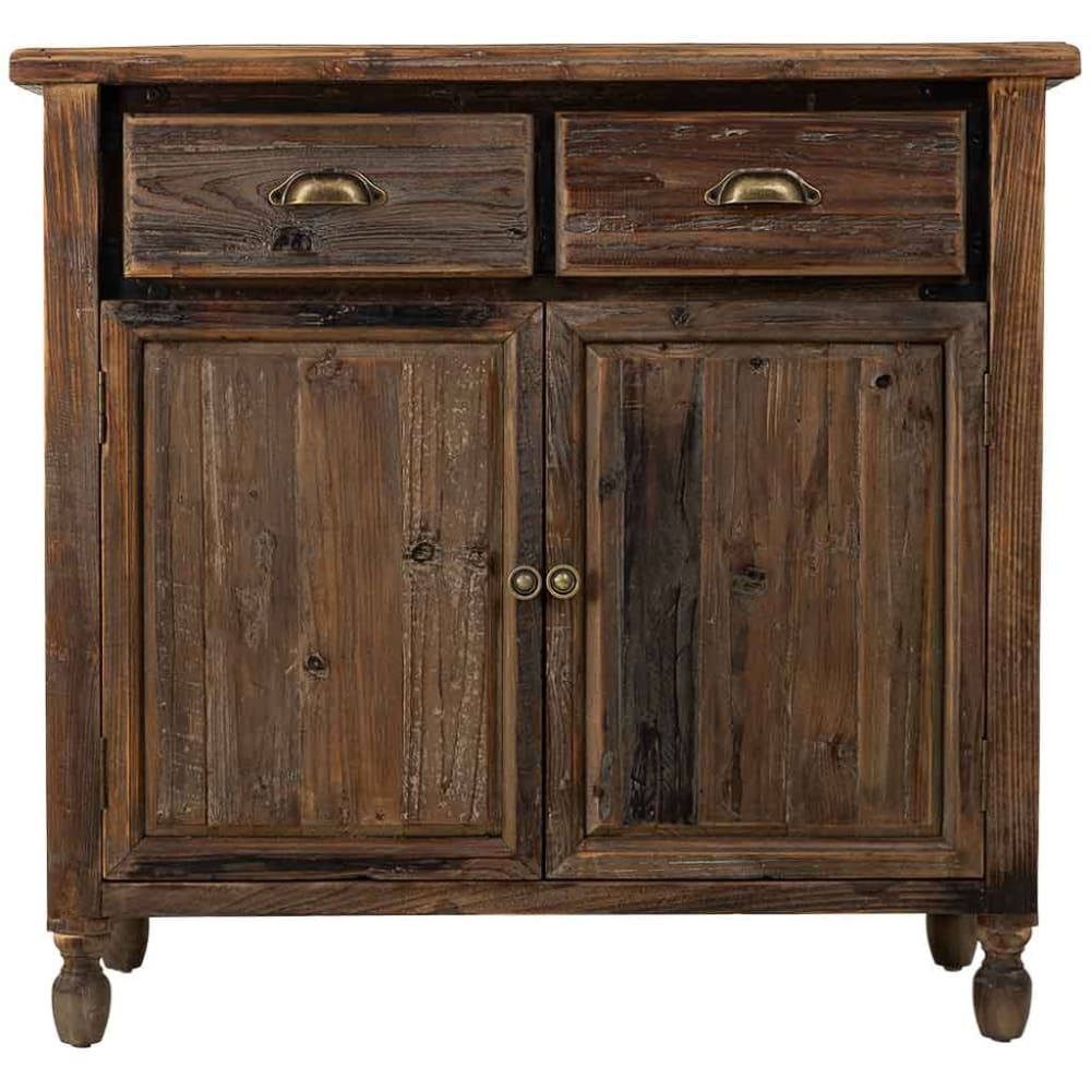 Détail des poignées dorées du buffet MINERVA