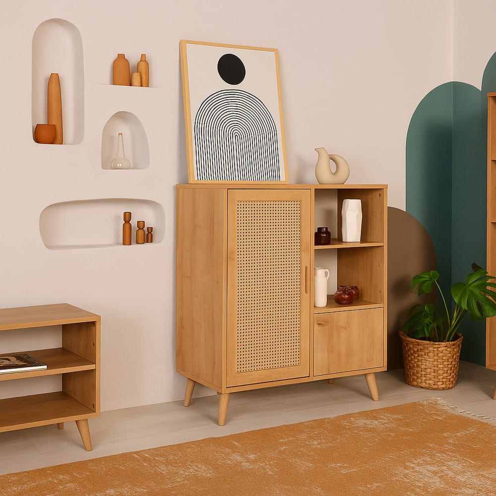 Détail de la porte basculante du buffet SFALERITE