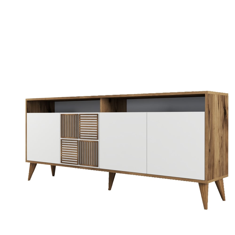 Buffet suspendu HABITAT & JARDIN blanc 4 portes 180 cm