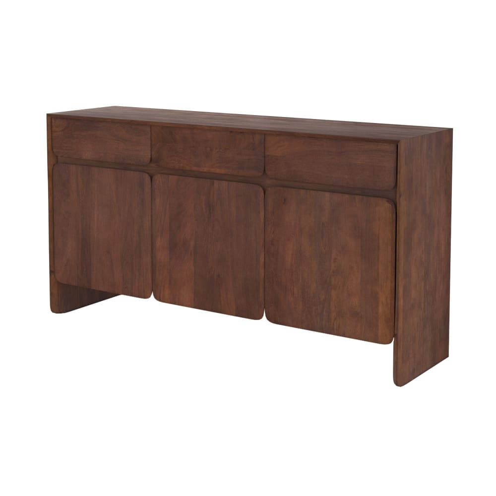 Buffet ACHILLE en manguier massif 150 cm avec 3 portes et 3 tiroirs