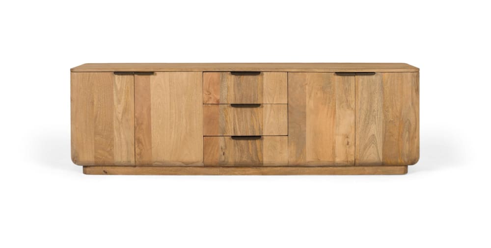 Buffet enfilade GINER Y COLOMER en manguier naturel 4 portes et 3 tiroirs 180 cm