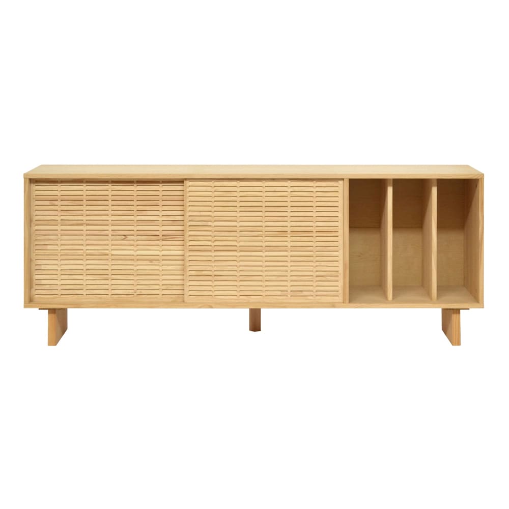 Grand buffet 2 portes coulissantes pin massif naturel 170 cm - BENISSA