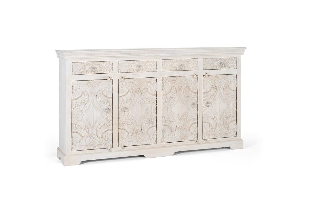 Buffet OLENIE portes et tiroirs ouverts