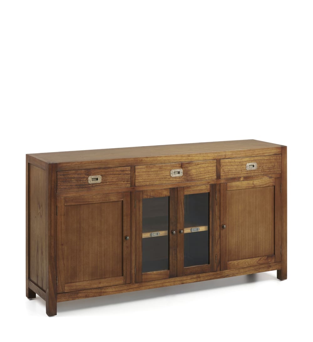 Buffet bahut colonial STAR en bois de mindi 160 cm