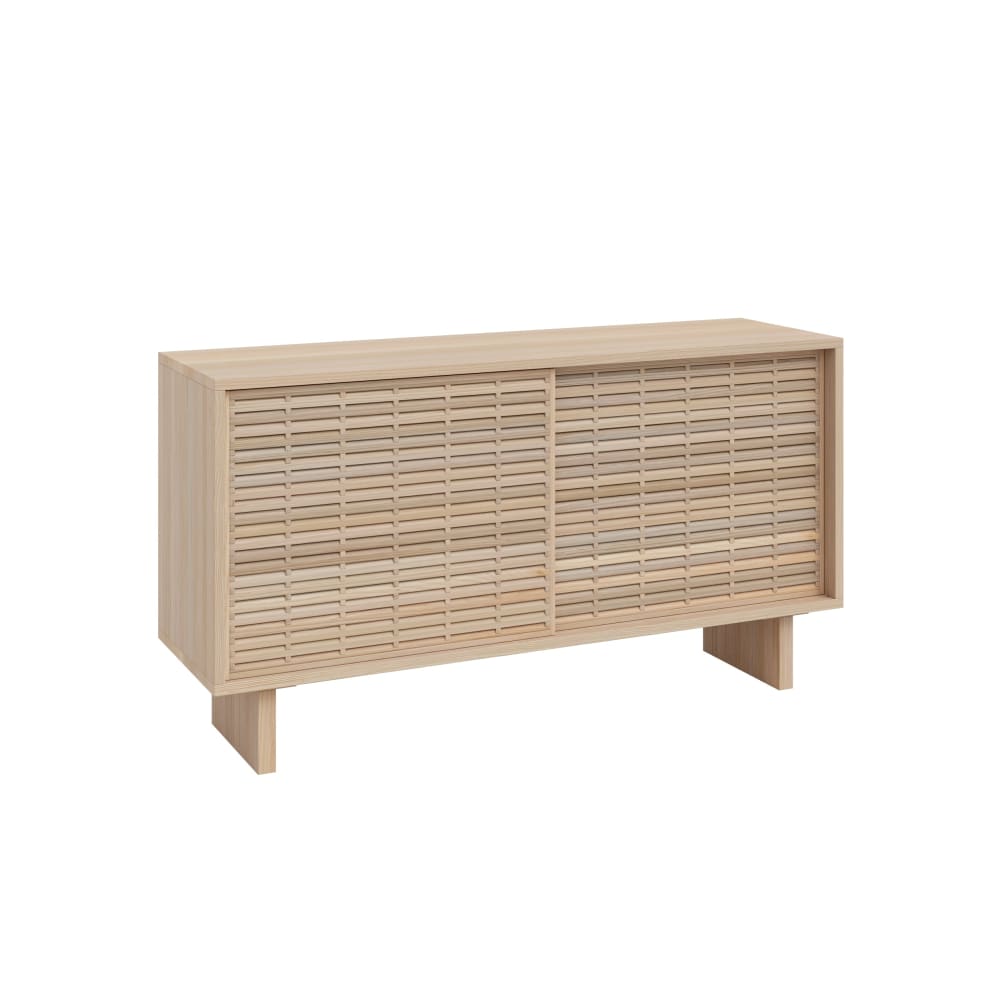 Buffet bas CALA en pin massif naturel 120 cm à 2 portes coulissantes