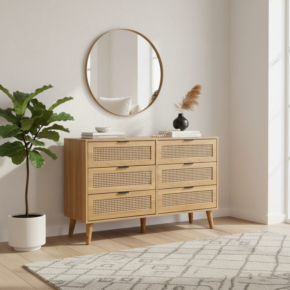 Buffet URBAN MEUBLE tiroirs ouverts sur leurs glissières