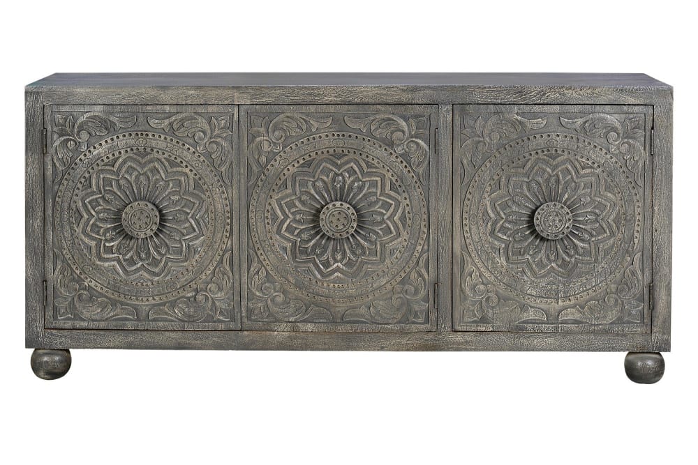 Buffet enfilade GINER Y COLOMER en manguier gris vieilli 172 cm