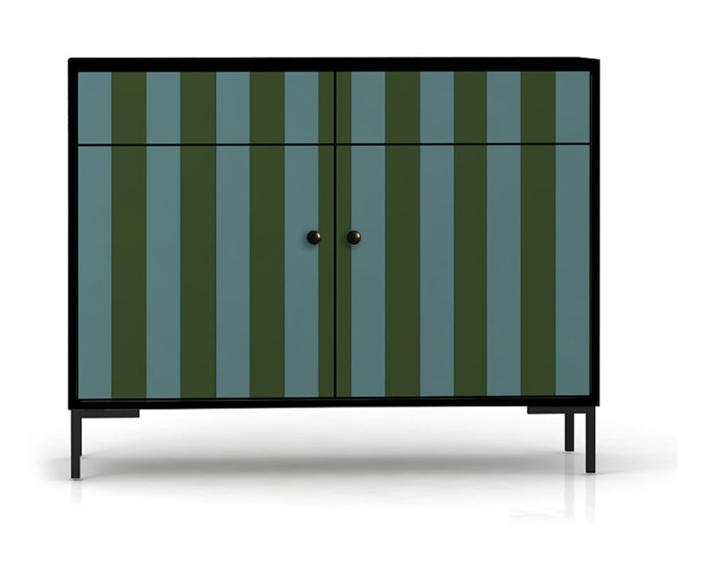 Buffet ALISE en MDF imprimé 90 cm avec 2 portes et 2 tiroirs