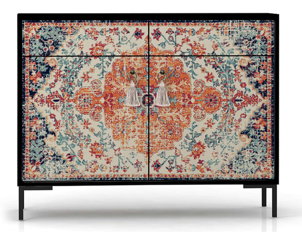 Buffet ALISE 2 portes et 2 tiroirs en MDF imprimé 90 cm