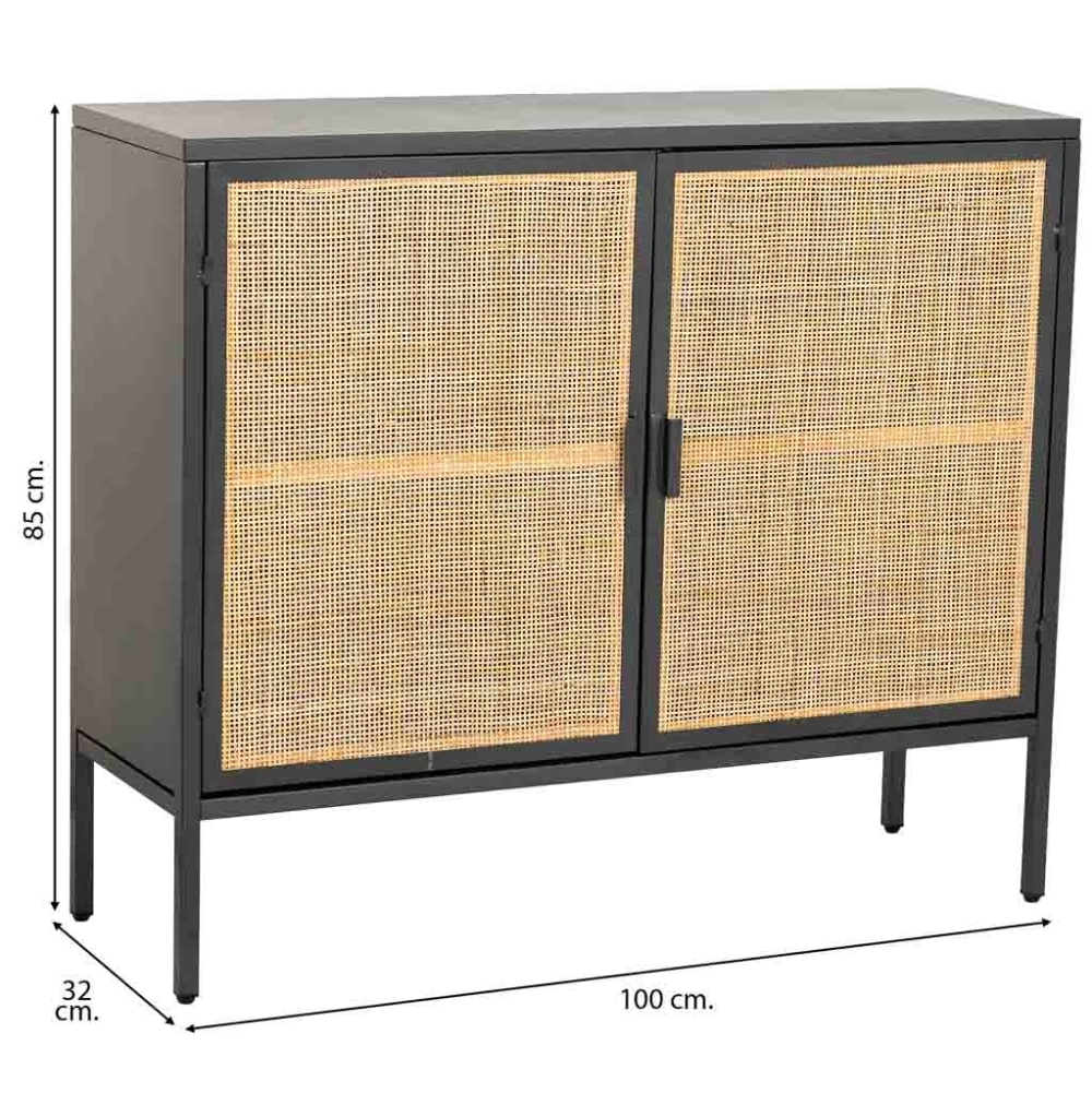 Buffet WANDERLUST DECO portes ouvertes vu de face