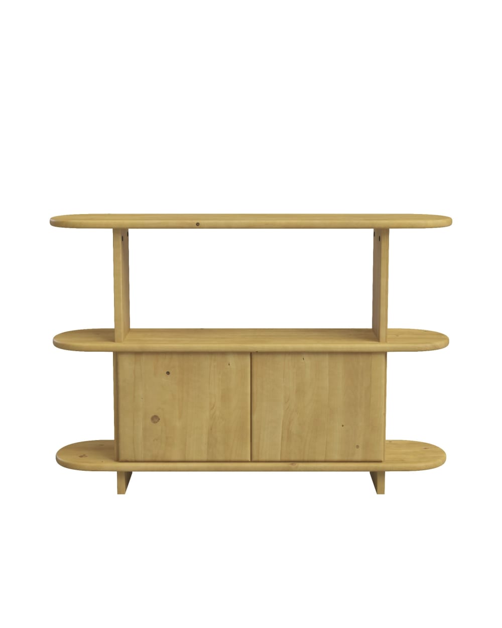 Buffet TOM en sapin massif naturel 120 cm à niches ouvertes