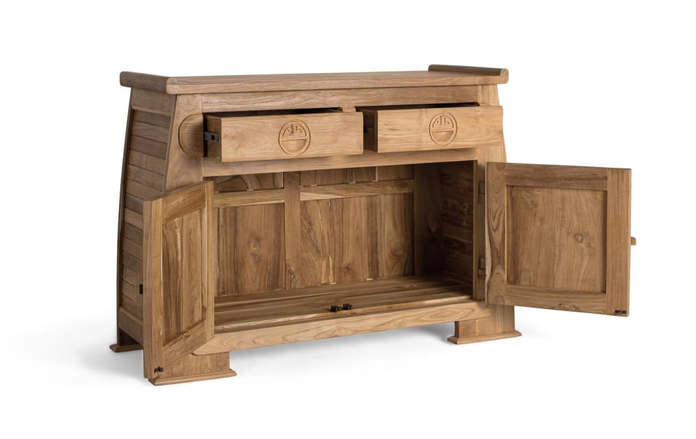 Buffet SUMBAWA vu de côté avec ses flancs galbés