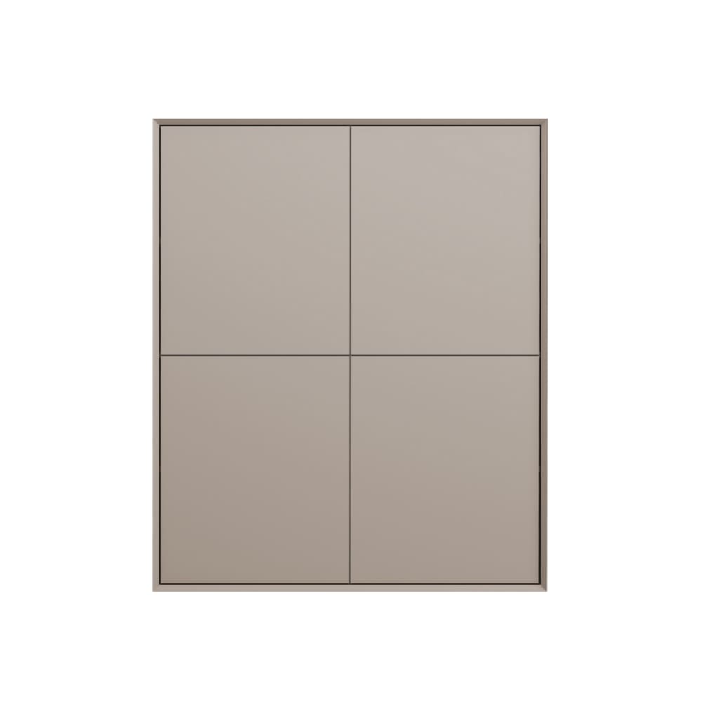 Buffet haut ORELIA 4 portes beige 120 cm de hauteur