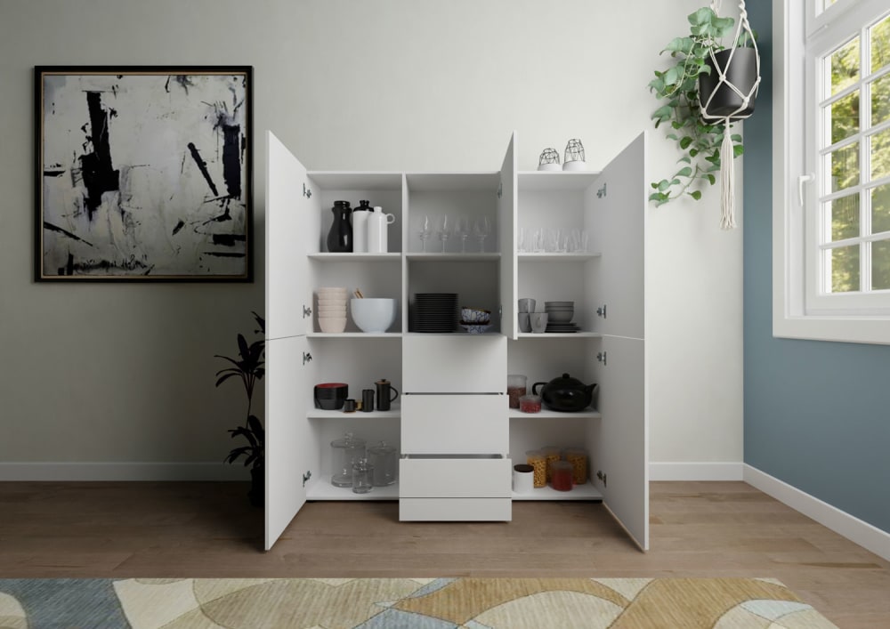 Buffet ELIOS portes ouvertes sur les compartiments