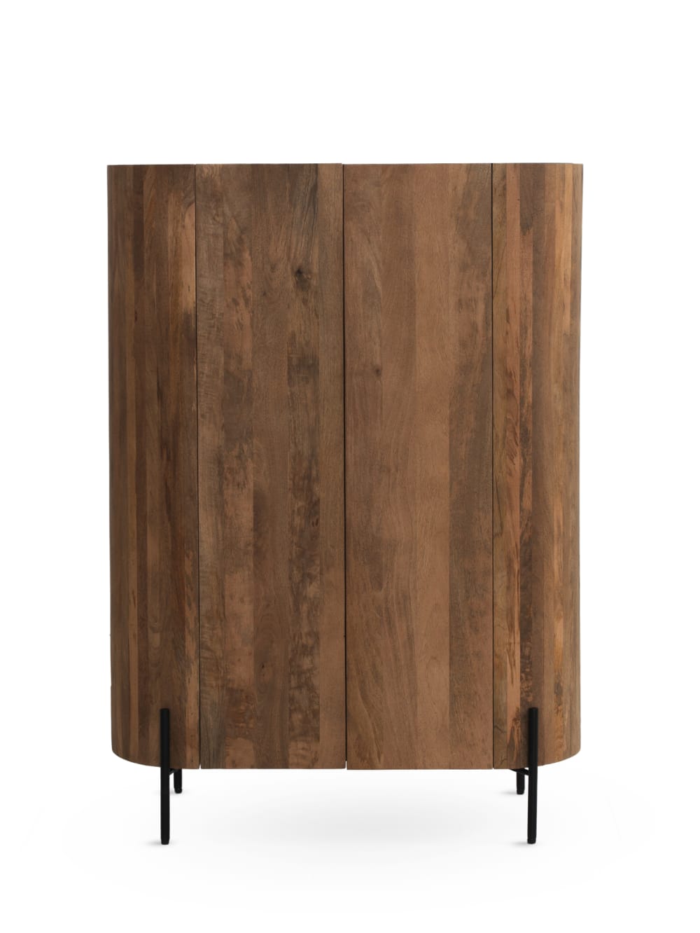 Buffet haut elliptique GEESE HOME en manguier massif noir 100 cm