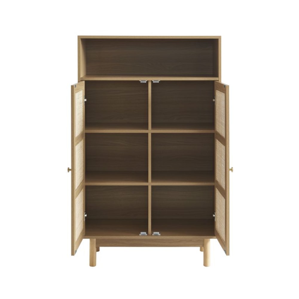 Buffet ONYX portes ouvertes sur son étagère