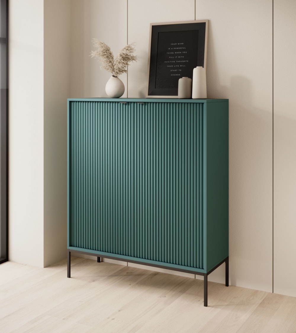 Buffet haut VELLORE portes ouvertes sur six compartiments
